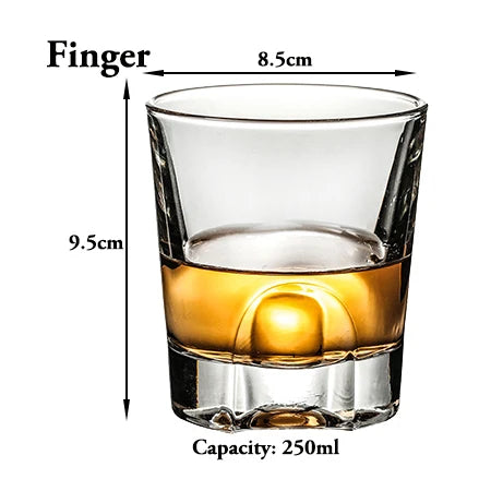 1PCS Whiskey Glass, Old Fashioned Rocks Glasses Tumblers, Glassware for Cocktail Scotch, Bourbon, Gin, Voldka, Brandy