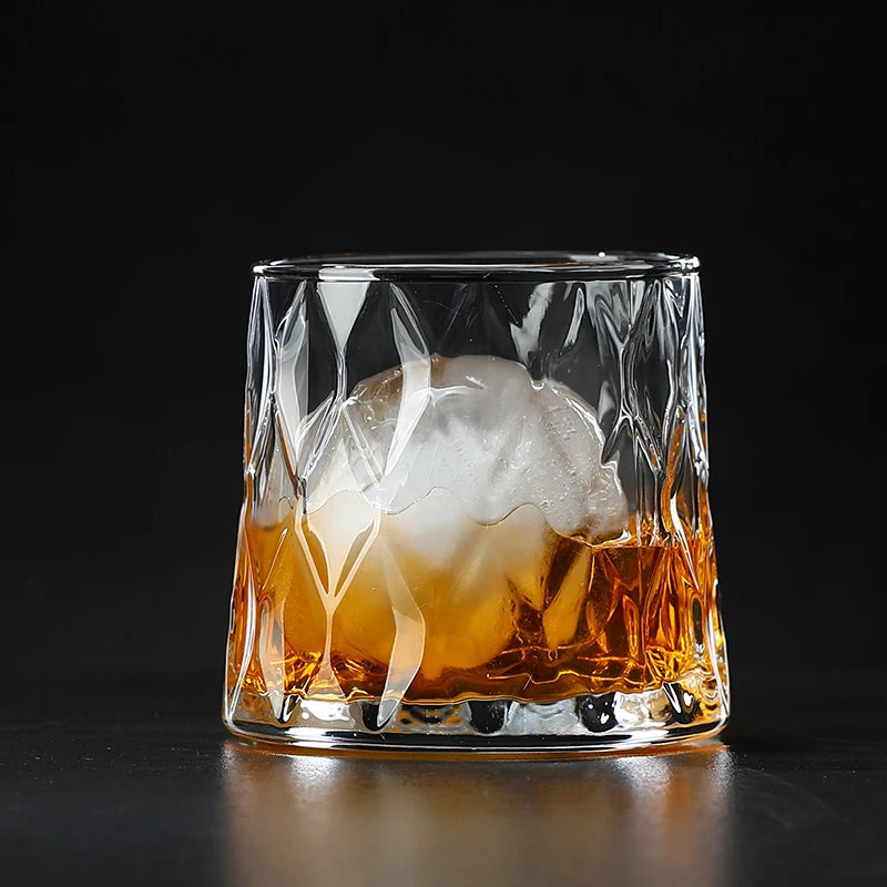 1PCS Whiskey Glass, Old Fashioned Rocks Glasses Tumblers, Glassware for Cocktail Scotch, Bourbon, Gin, Voldka, Brandy