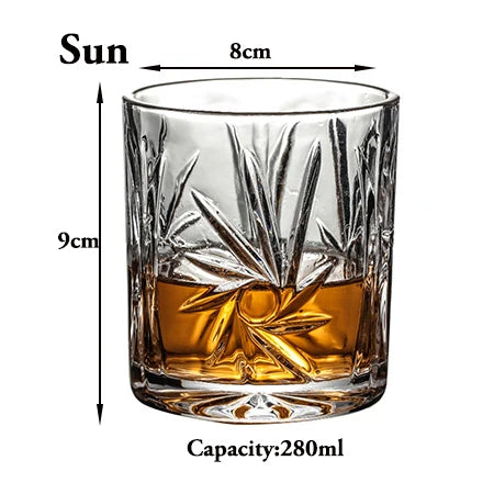 1PCS Whiskey Glass, Old Fashioned Rocks Glasses Tumblers, Glassware for Cocktail Scotch, Bourbon, Gin, Voldka, Brandy