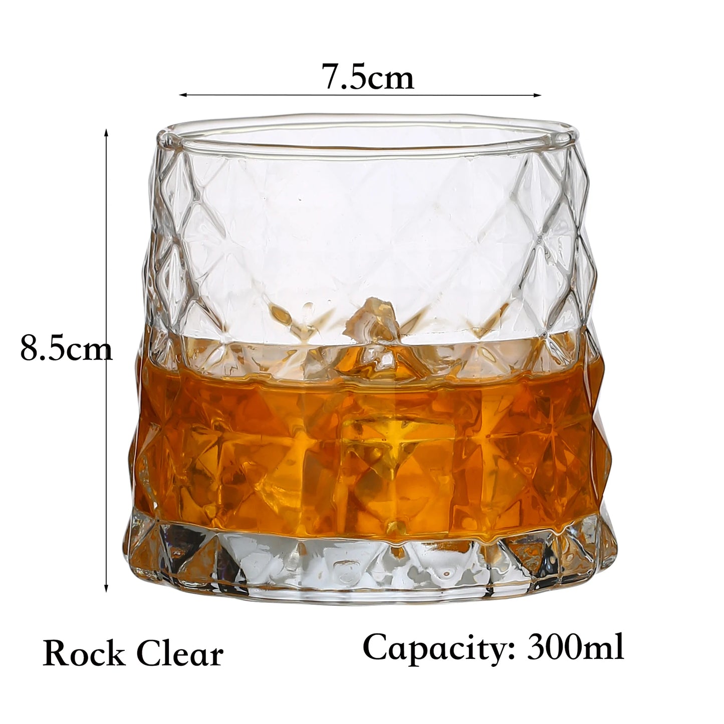 1PCS Whiskey Glass, Old Fashioned Rocks Glasses Tumblers, Glassware for Cocktail Scotch, Bourbon, Gin, Voldka, Brandy