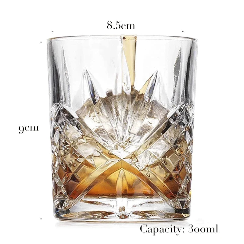 1PCS Whiskey Glass, Old Fashioned Rocks Glasses Tumblers, Glassware for Cocktail Scotch, Bourbon, Gin, Voldka, Brandy