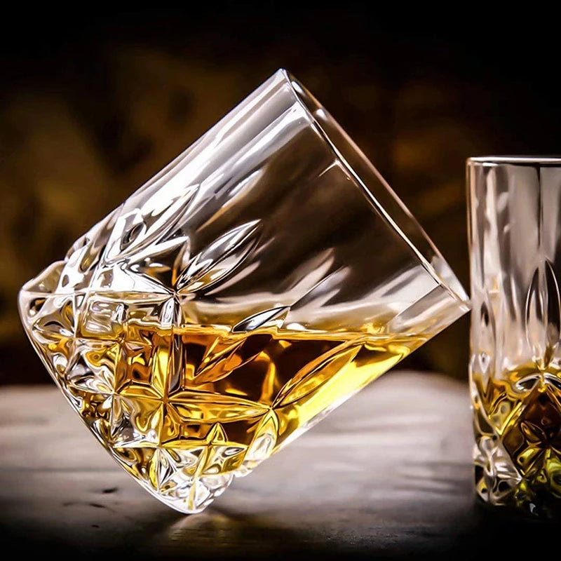 1PCS Whiskey Glass, Old Fashioned Rocks Glasses Tumblers, Glassware for Cocktail Scotch, Bourbon, Gin, Voldka, Brandy