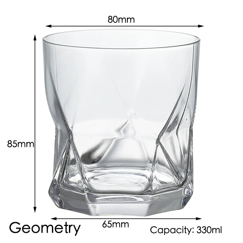 1PCS Whiskey Glass, Old Fashioned Rocks Glasses Tumblers, Glassware for Cocktail Scotch, Bourbon, Gin, Voldka, Brandy