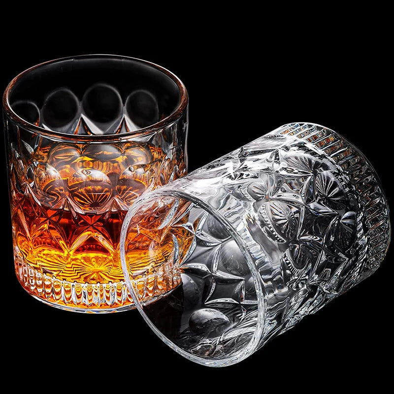 1PCS Whiskey Glass, Old Fashioned Rocks Glasses Tumblers, Glassware for Cocktail Scotch, Bourbon, Gin, Voldka, Brandy