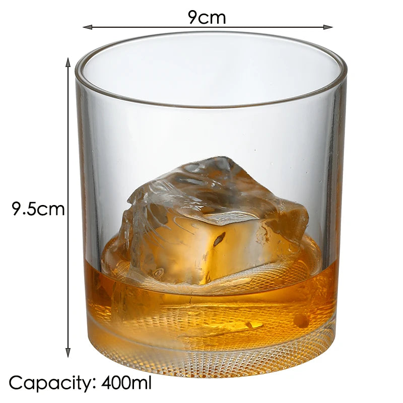 1PCS Whiskey Glass, Old Fashioned Rocks Glasses Tumblers, Glassware for Cocktail Scotch, Bourbon, Gin, Voldka, Brandy